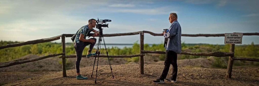 Dreh in der Goitzsche-Wildnis.